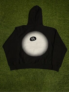 Faded 8 Ball Black Stussy Hoodie